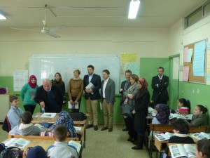 Besuch einer Schule im Flüchtlingscamp.