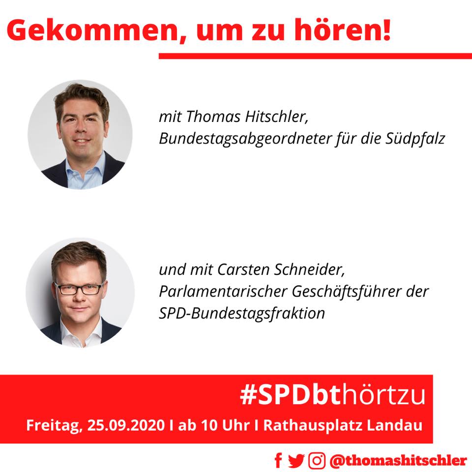 Thomas Hitschler und Carsten Schneider in einer Bildmontage zur Bewerbung der Dialogtour