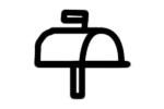 Grafisches Symbol eines Briefkastens.