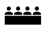 Grafisches Symbol einer Menschengruppe.